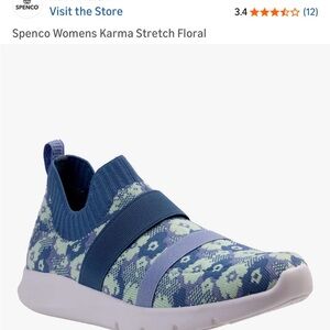 Women's Karma Stretch Floral Athletic Shoes - Blue and Green